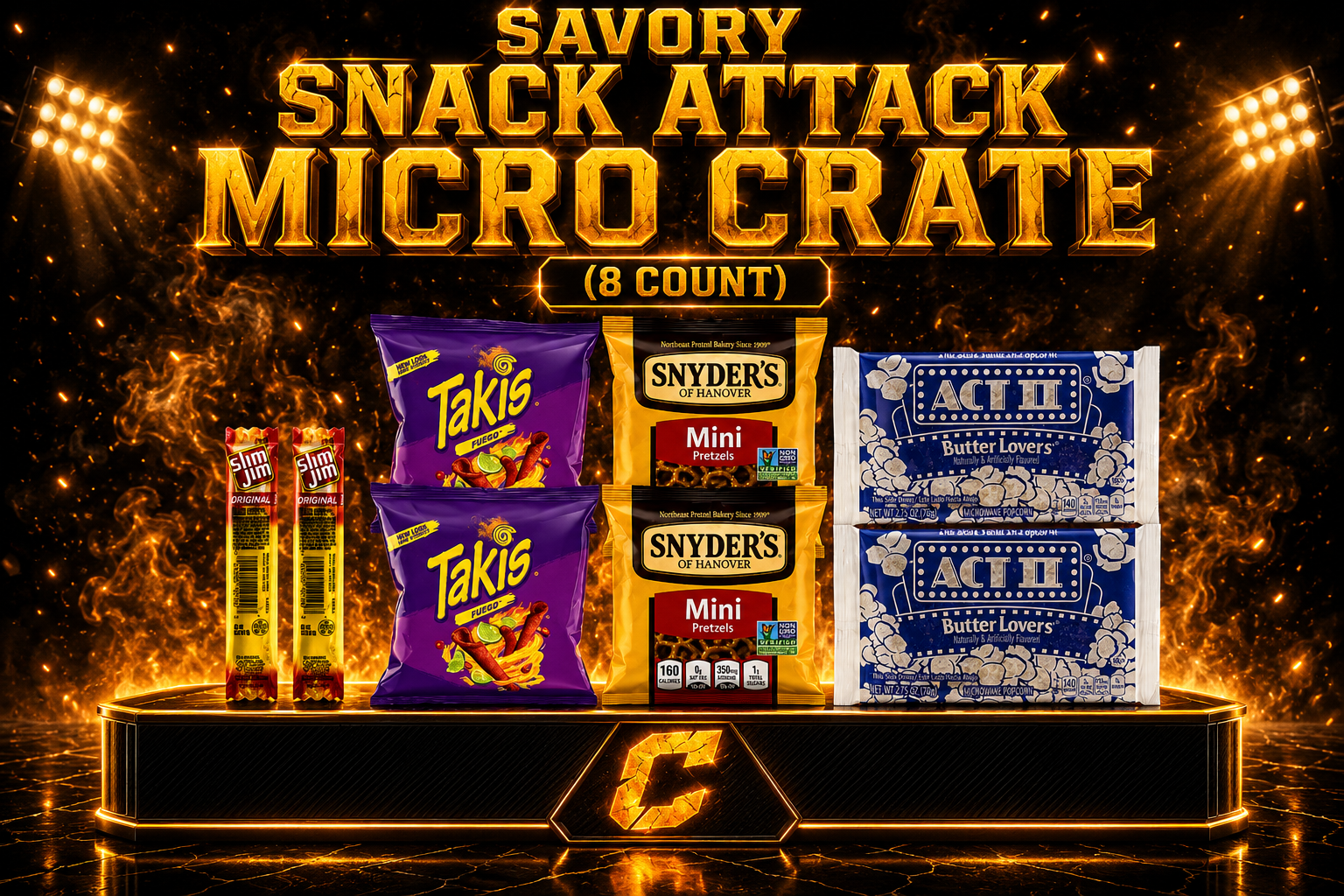 Savory Snack Attack Micro Crate (8 Count)
