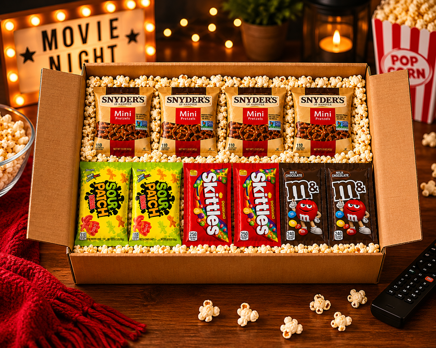 Movie Night Snack Box – Sweet & Salty Variety Pack (16 Count)